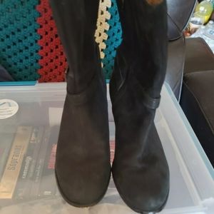 Lands End Dress Boots size 7b black leather